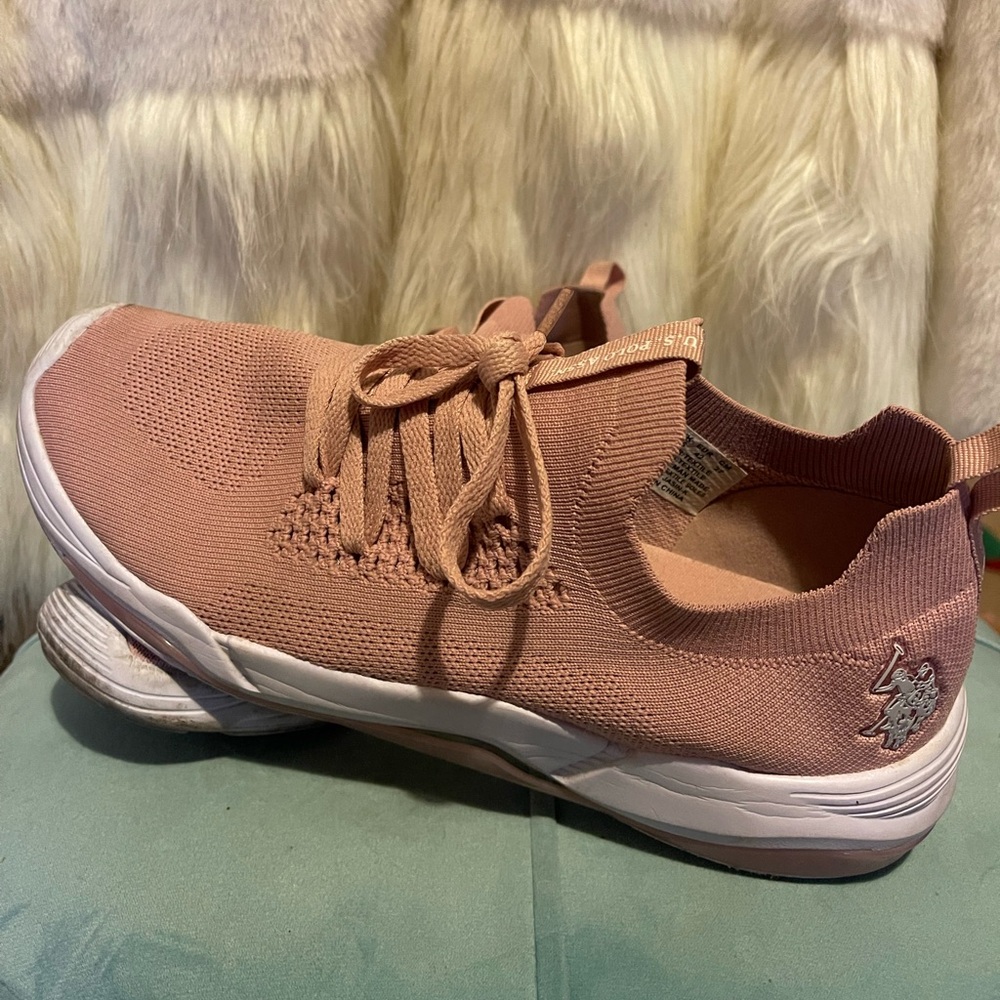 Pink U.S. Polo Association tennis shoes sneakers women's